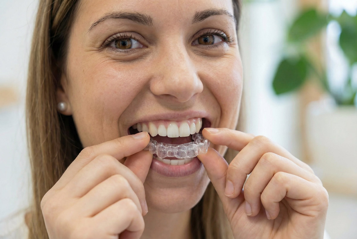 Aligner Zahnschiene, unsichtbare Zahnspange, Zahnfehlstellung Korrektur, Zahnarztpraxis Winzer Dr. Zacher