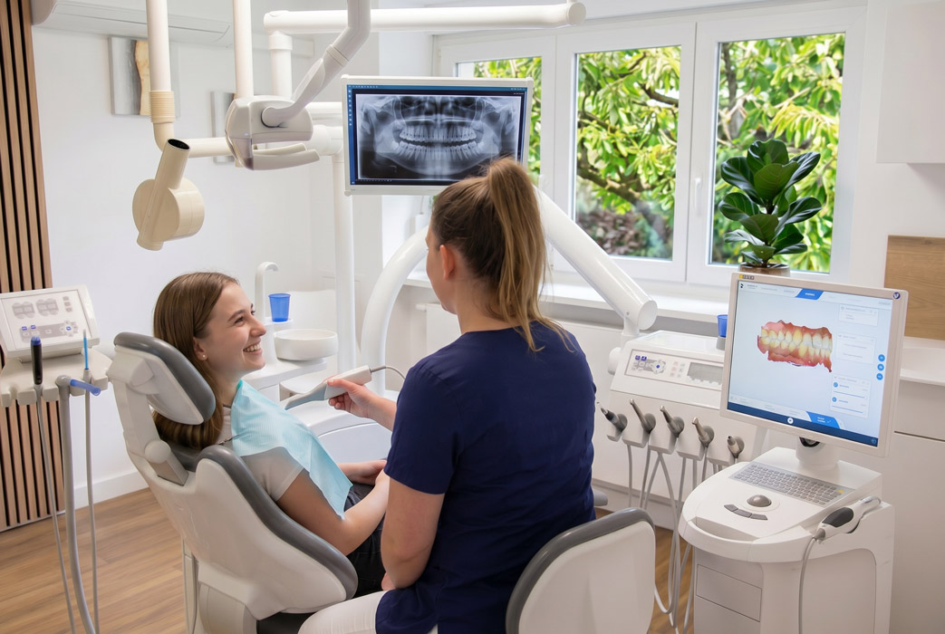 Zahnarzt Zahnarztpraxis Dr. Zacher Hofkirchen, Dr. Fredl, Zahnarzt Hofkirchen, Dentalscanne, Abdruckfrei